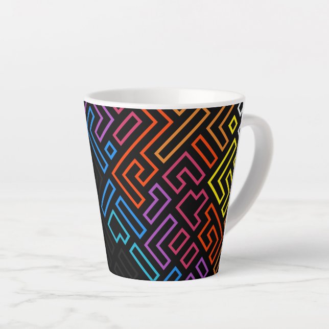 Farbige grafische Tasse (Rechte Ecke)