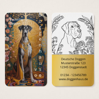 Farbige Great Dane Art Visitenkarten