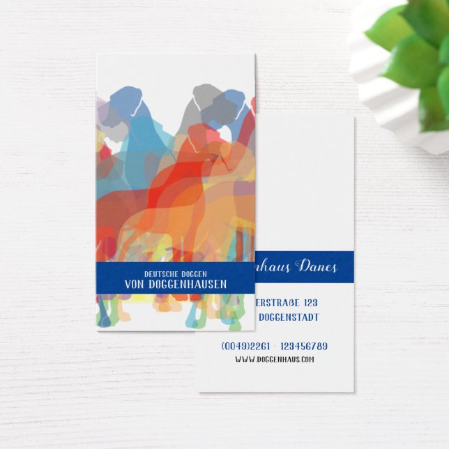 Farbige Great Dane Silhouetten (Schreibtisch)