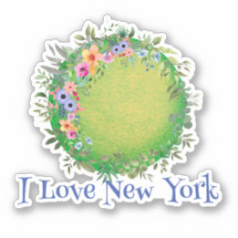 Farbige Green Earth I Liebe New York Sticker