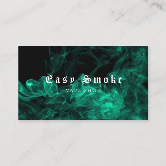 Farbige Green Smoke Vape Shop Visitenkarte (Vorderseite)