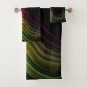 Farbige Groovy-Psychedelische Muster-Abstrakte Kun Badhandtuch Set