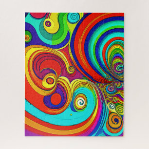Farbige Groovy Rainbow-Wirbel