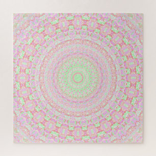 Farbige Groovy Trippy Boho Hippie Pastell Mandala