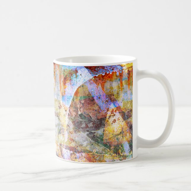 Farbige Grunge Graffiti Kaffeetasse (Rechts)