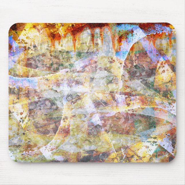 Farbige Grunge Graffiti Mousepad (Vorne)