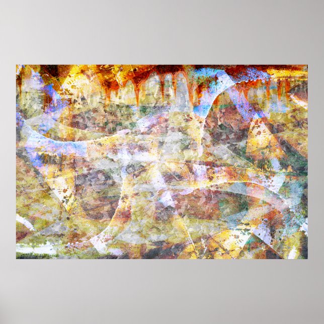 Farbige Grunge Graffiti Poster (Vorne)