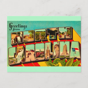 Farbige Grüße aus North Carolina Postkarte
