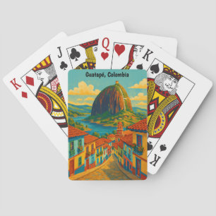 Farbige Guatape El Penol Rock Kolumbien Spielkarten