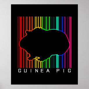 Farbige Guinea   NIEDLICHE GUINEA   Niedliches Tie Poster