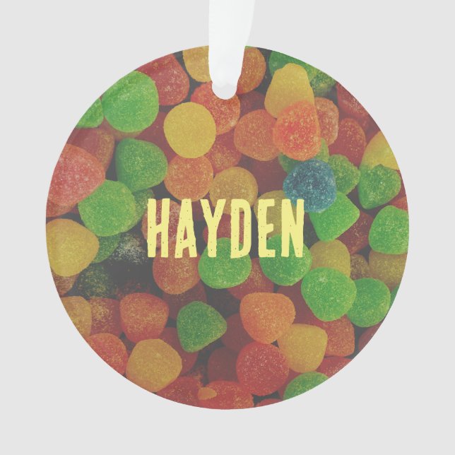 Farbige Gummibärchen Personalisiert Ornament (Vorderseite)