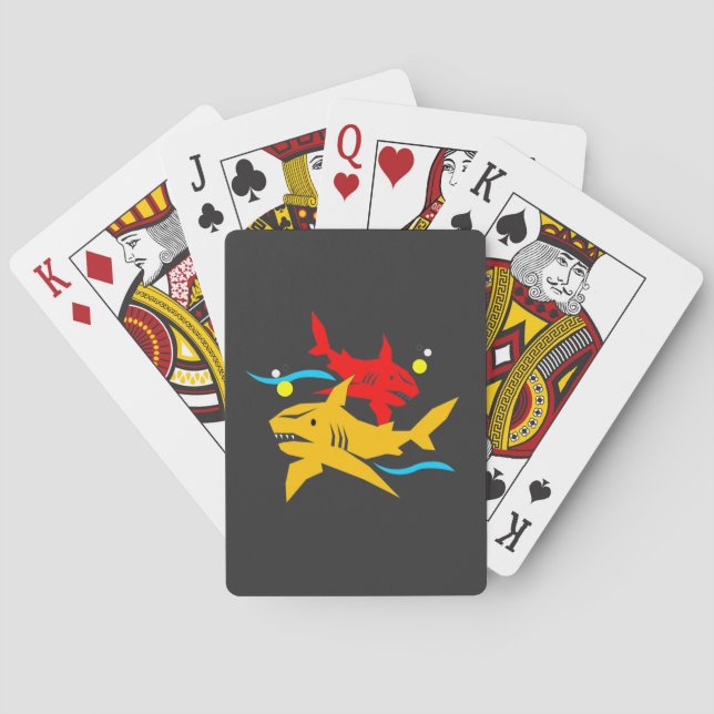 farbige Haie Spielkarten (Rückseite)