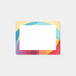 Farbige halbrunde Formen Post-it Klebezettel