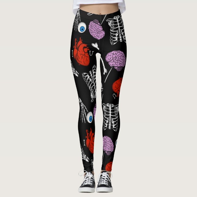 Farbige Halloween-Leggings Leggings (Vorderseite)