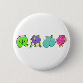 Farbige Hamster-Hintern Button