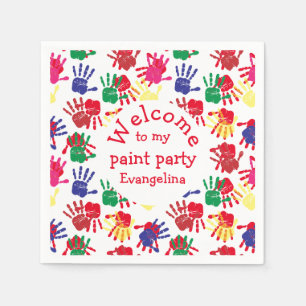 Farbige Handdruckpapier für Kinder Party Serviette