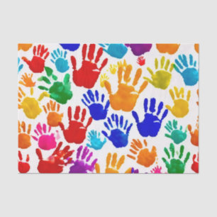 Farbige HandPrint Seidenpapier