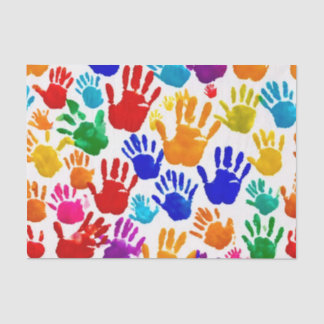 Farbige HandPrint Seidenpapier