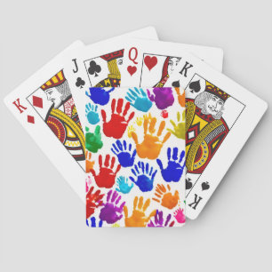 Farbige HandPrint Spielkarten