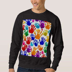 Farbige HandPrint Sweatshirt