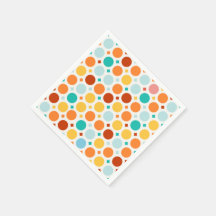 Farbige Happy Dots Party-Papier Servietten
