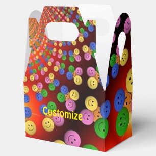 Farbige Happy Face Spiral Gable Fevor Box Geschenkschachtel