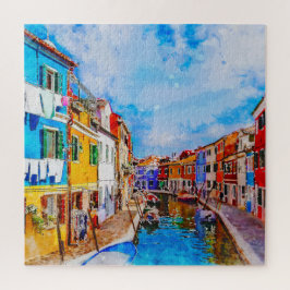 Farbige Häuser in Burano, Venedig, Italien.