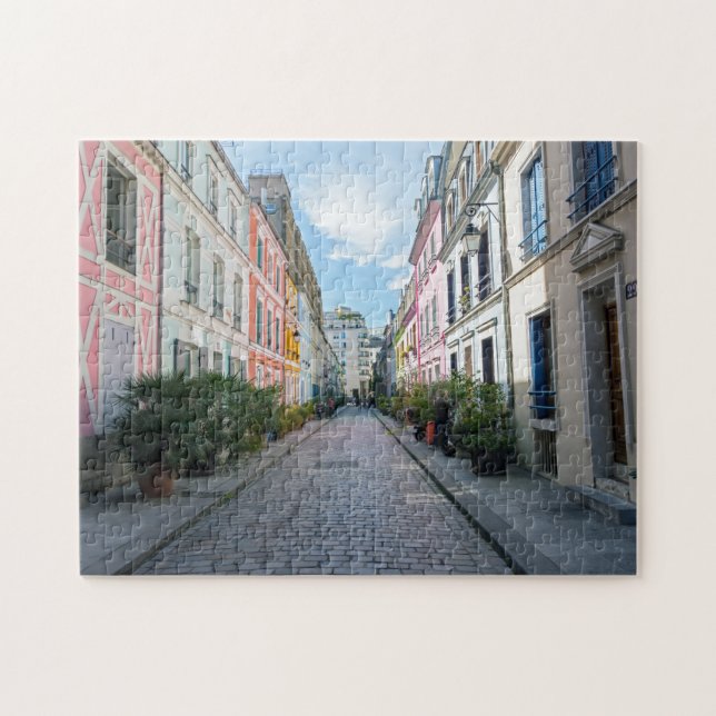 Farbige Häuser in der Rue Cremieux - Paris, Frankr (Horizontal)