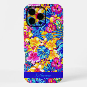 Farbige Hawaiianische Tropische Blumen-Palm-Namens iPhone 16 Pro Max Hülle