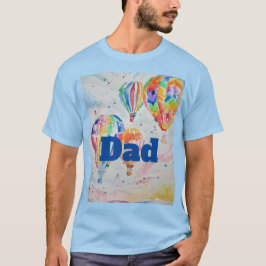 Farbige Heißluftballons Aquarellmalerei T-Shirt