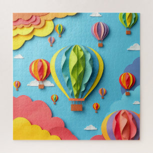 Farbige Heißluftballons Himmel Muster