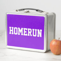 Farbige Helle Lila Fette Weiße HOMERUN Schrift