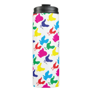 Farbige Hennen Thermosbecher