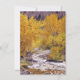 Farbige Herbst-Aspenbäume in Morrison Colorado Dankeskarte
