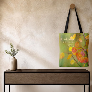 Farbige Herbst-Blätter der Espe - austauschbares F Tasche