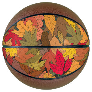 Farbige Herbstblätter Basketball