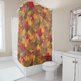 Farbige Herbstblätter Duschvorhang