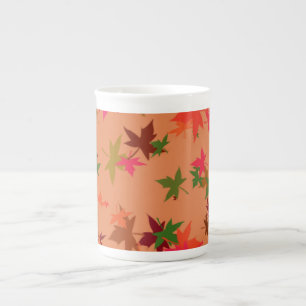 Farbige Herbstblätter entwerfen China Tasse