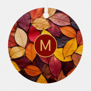 Farbige Herbstblätter für die benutzerdefinierte M Ornament Aus Metall