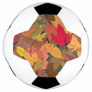 Farbige Herbstblätter Fußball