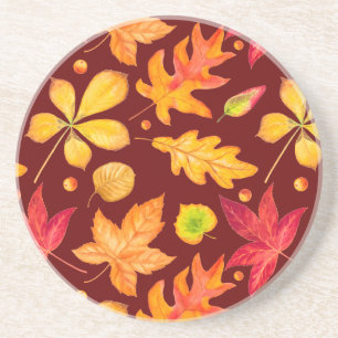 Farbige Herbstblätter Getränkeuntersetzer