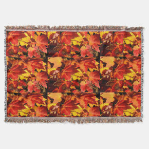 Farbige Herbstblätter, gold rot orange Ahornblatt Decke