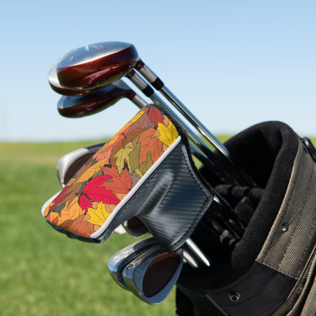 Farbige Herbstblätter Golf Headcover (In Situ)