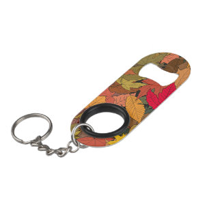 Farbige Herbstblätter Mini Flaschenöffner