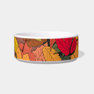 Farbige Herbstblätter Napf
