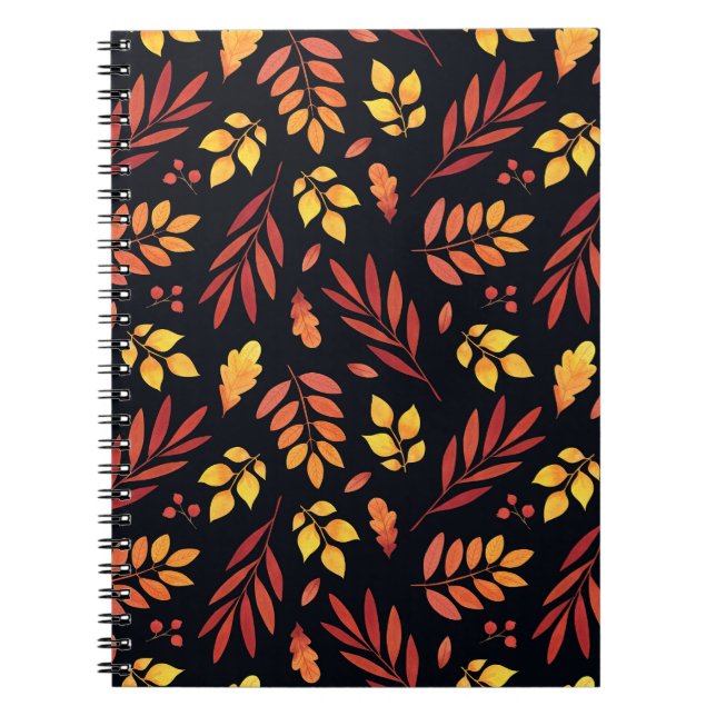 Farbige Herbstblätter Notizblock (Vorderseite)