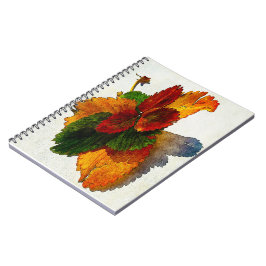 Farbige Herbstblätter Notizblock