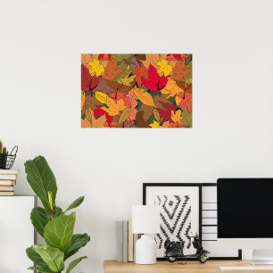 Farbige Herbstblätter Poster