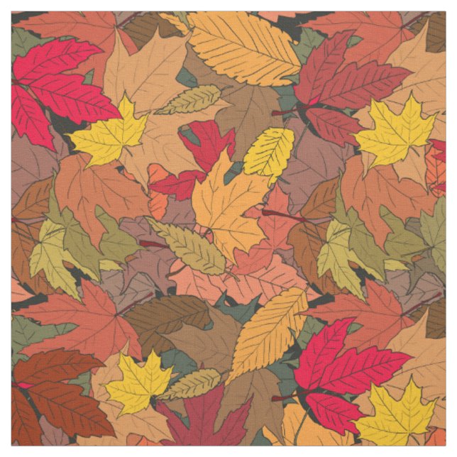 Farbige Herbstblätter Stoff (Muster)