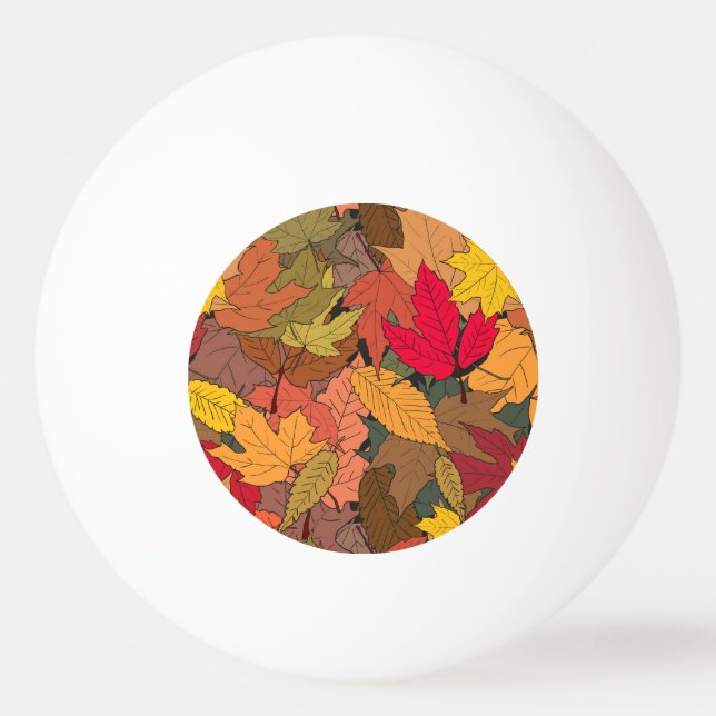 Farbige Herbstblätter Tischtennisball (Vorderseite)